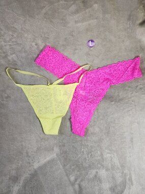 *NWT* Women's Large - 1 Victoria's Secret thong, 1 Victoria's Secret PINK thong